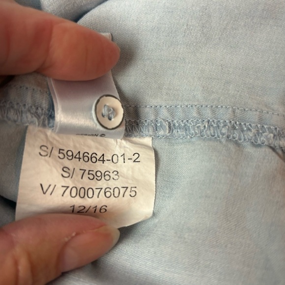 Athleta Stellar Shirt Dress Light Blue Indigo Chambray Size M Button Up 594664 - Picture 8 of 9